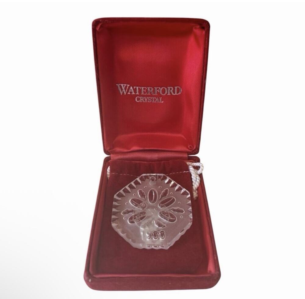 Waterford Crystal 1988 Annual Christmas Ornament Snowflake Original Box Vintage